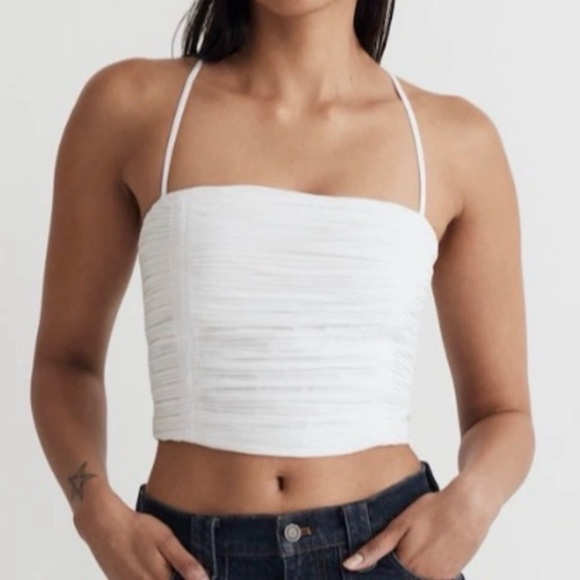 Madewell Tops - Madewell Poplin Crop Tube Top sz 4 NWT, Preppy, Summer